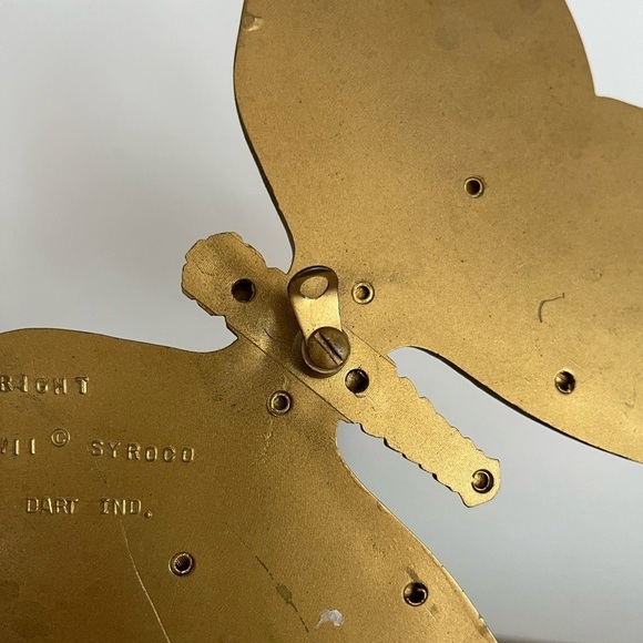 Gold butterflies set of 3 wall decor - Picture 6 of 8